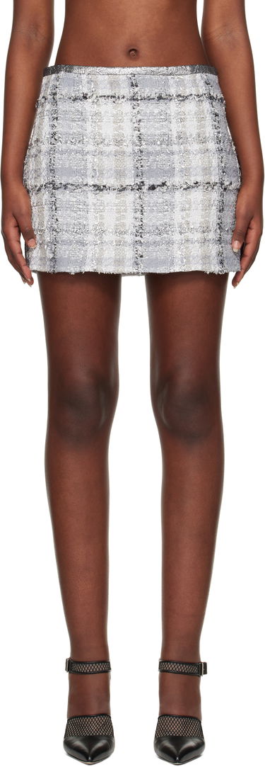 Спідниця Dolce & Gabbana Dolce&Gabbana Check Tweed Miniskirt Сірий | F4CC8T FQZAE, 0