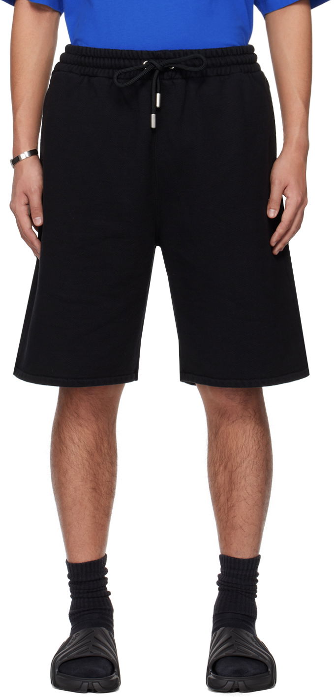 Шорти Off-White Black Cornely Diags Shorts чорний | OMCI013S24FLE0021001