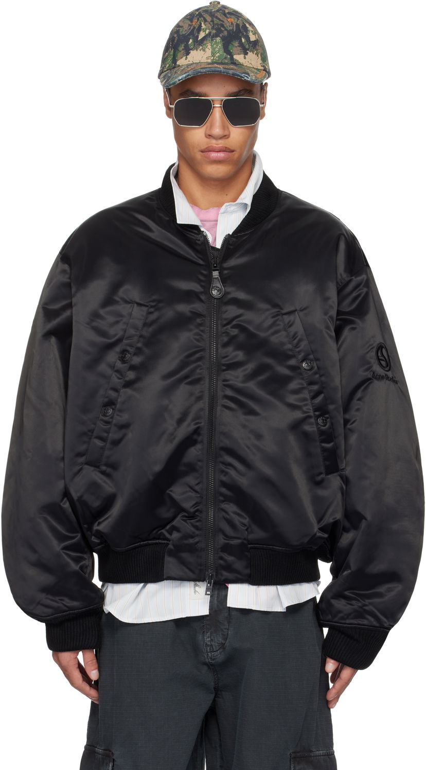 Куртка бомбер Acne Studios Acne Studios Logogram Bomber Jacket чорний | B90819-