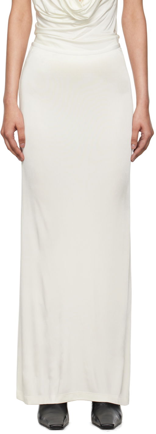 Спідниця Helmut Lang Helmut Lang Slit Maxi Skirt білий | O05HW302