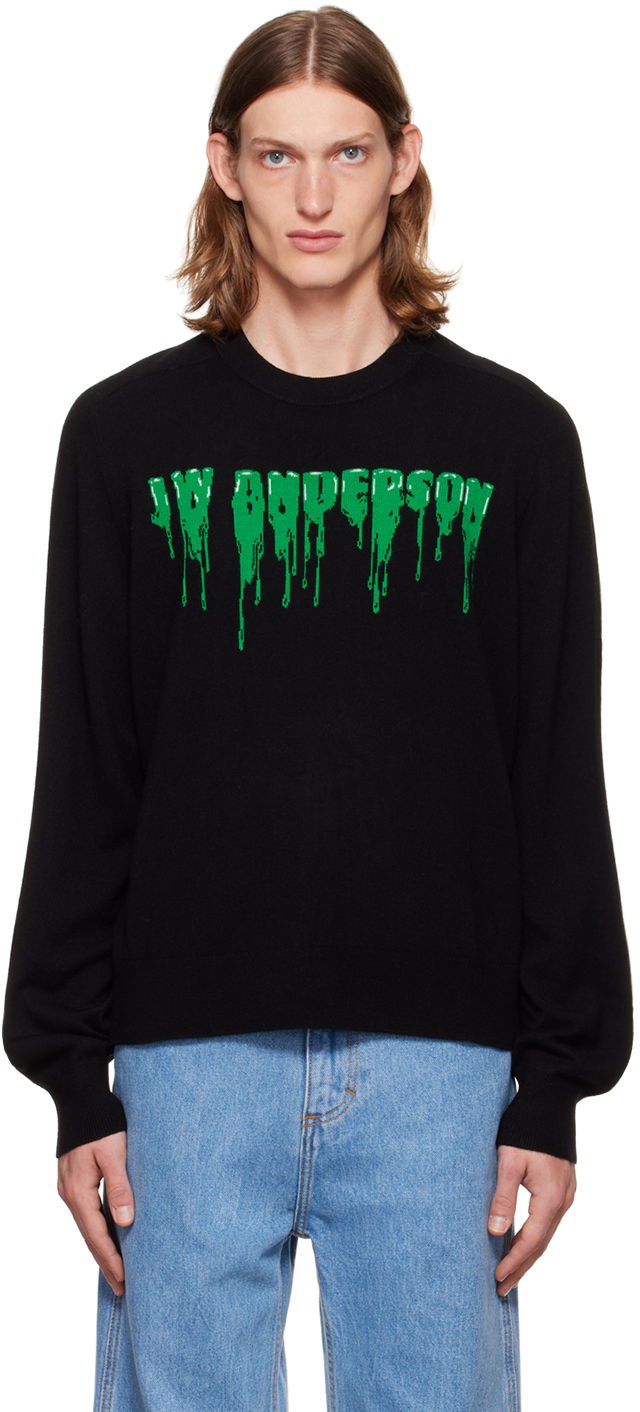 Cветр JW Anderson Slime Crewneck Sweatshirt чорний | KW0726-YN0200