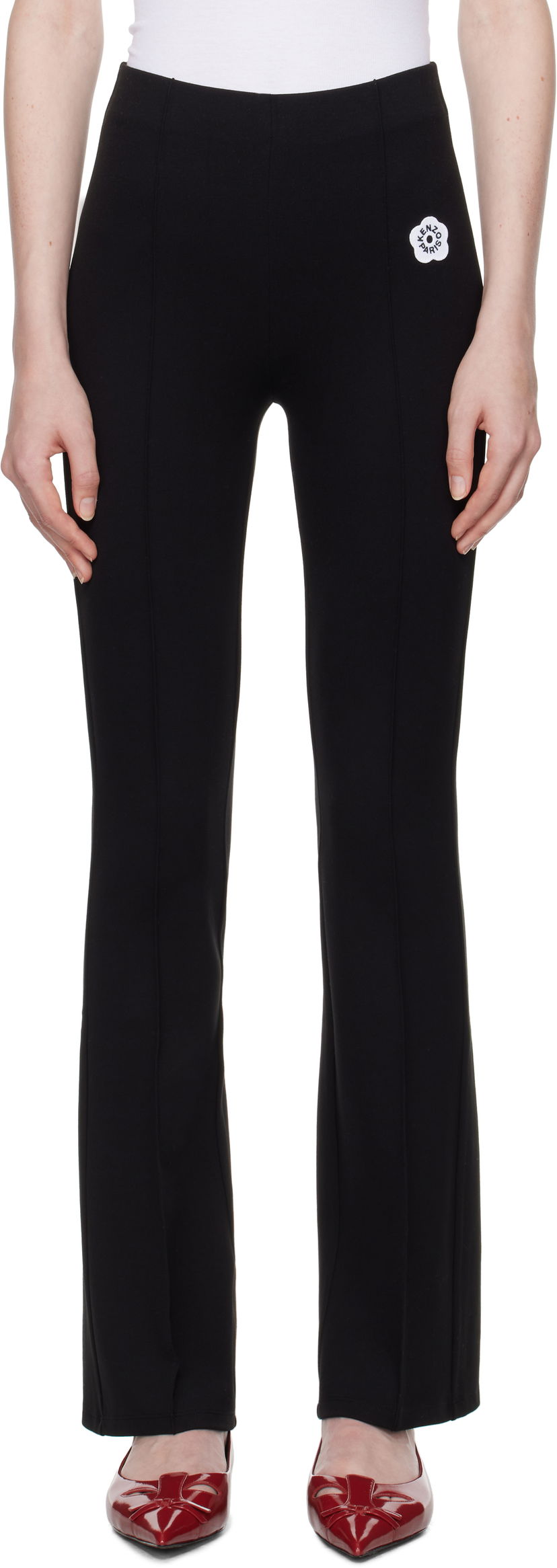 Легінси KENZO 'Boke Flower 2.0' Embroidered Flare Trousers чорний | FF52PA7384IF