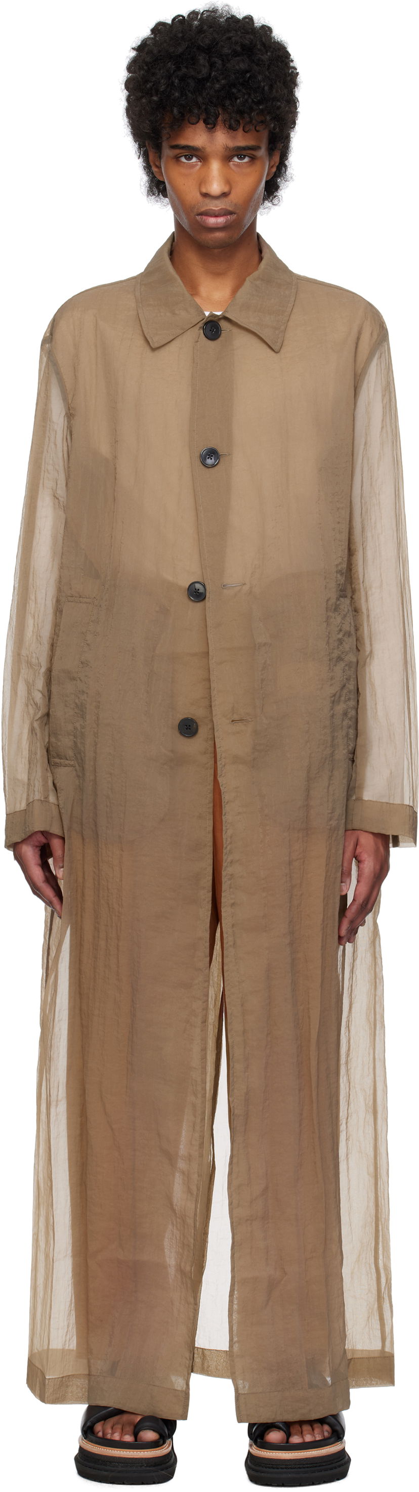 Дощовик Dries Van Noten Dries Van Noten Loose Fit Mac Coat Коричневий | 251-020213-1329