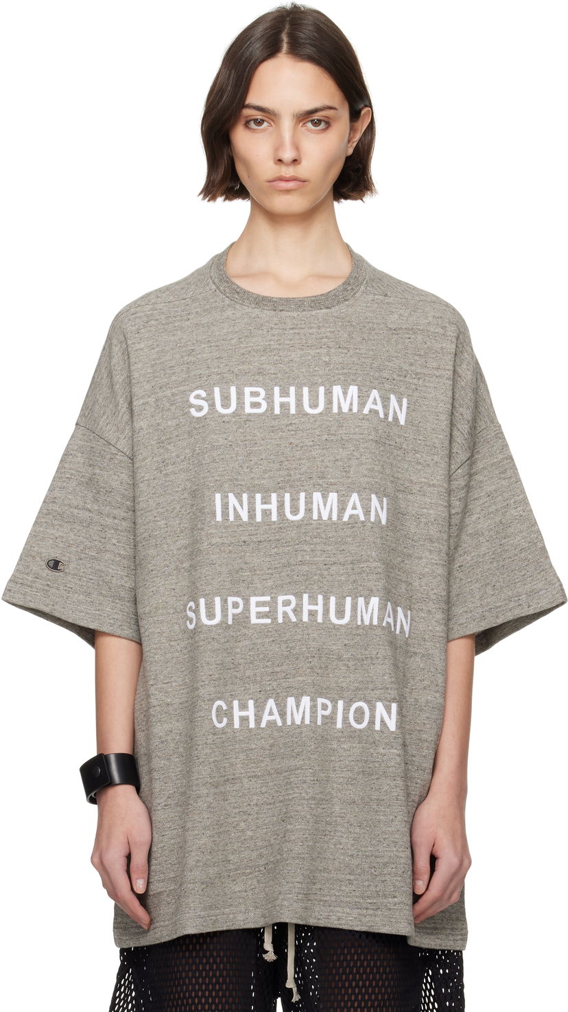 Футболка Rick Owens Rick Owens Champion Edition Tommy T-Shirt Сірий | CW01E1674 CHMJ