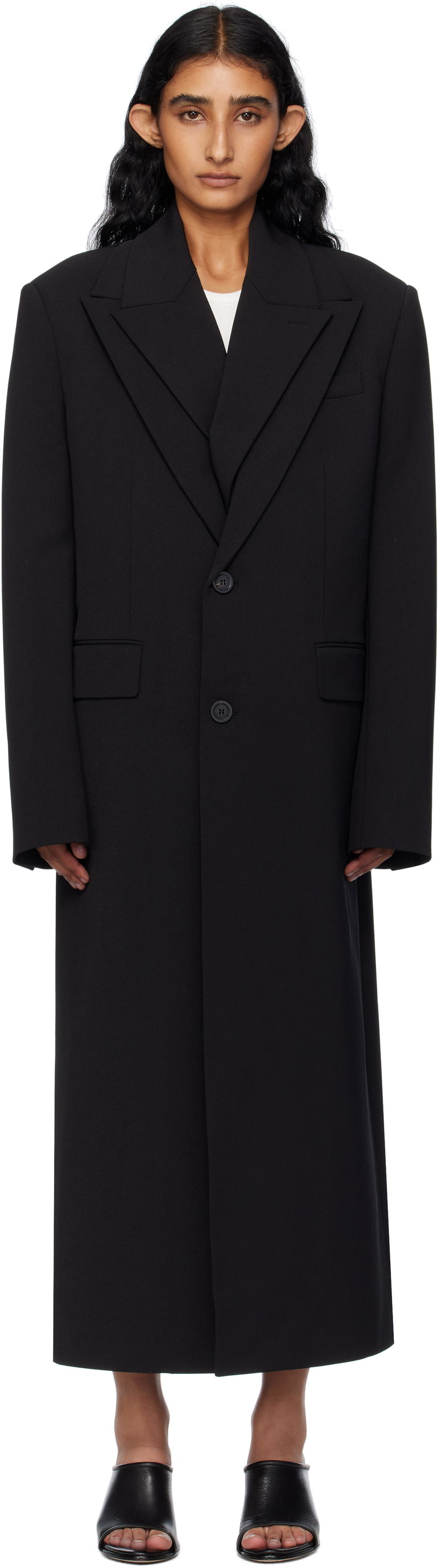 Пальто Jean Paul Gaultier Jean Paul Gaultier Double Layer Coat чорний | 25/03-U-OU010-W002-00