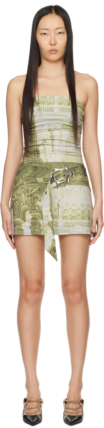 Спідниця Miaou Miaou Alisha Print Mini Dress Зелений | 5046VISEMB