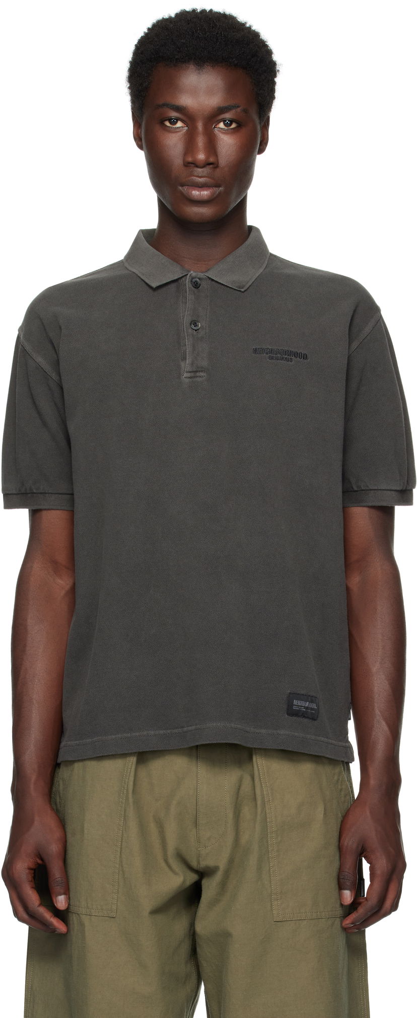 Сорочка поло Neighborhood Neighborhood Pigment Dyed Short Sleeve Polo Сірий | 251FPNH-CSM14