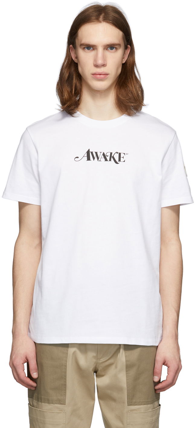 Футболка Moncler Genius 2 1952 Awake NY Edition Logo T-Shirt білий | 8C708 - 10 - V8141