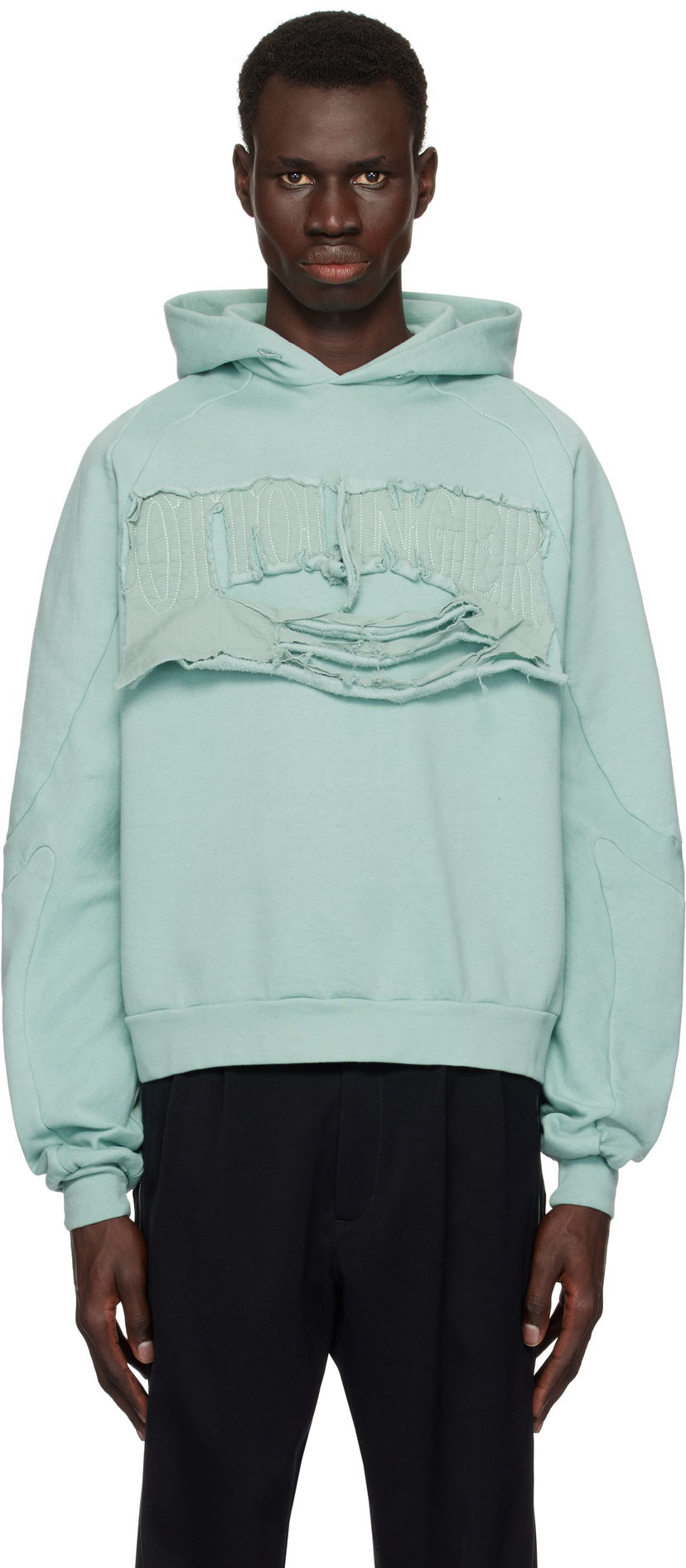 Світшоти Ottolinger Ottolinger Distressed Multiline Hoodie Зелений | 115-102715-01