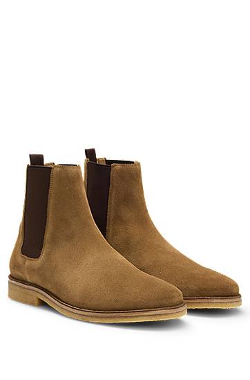 Одяг та аксесуари BOSS BECKHAM x BOSS Suede Chelsea Boots Коричневий | 50546928