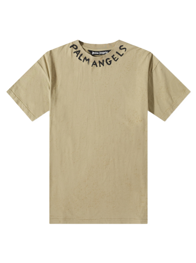Футболка Palm Angels Neck Logo Tee бежевий | PMAA072S23JER0115610