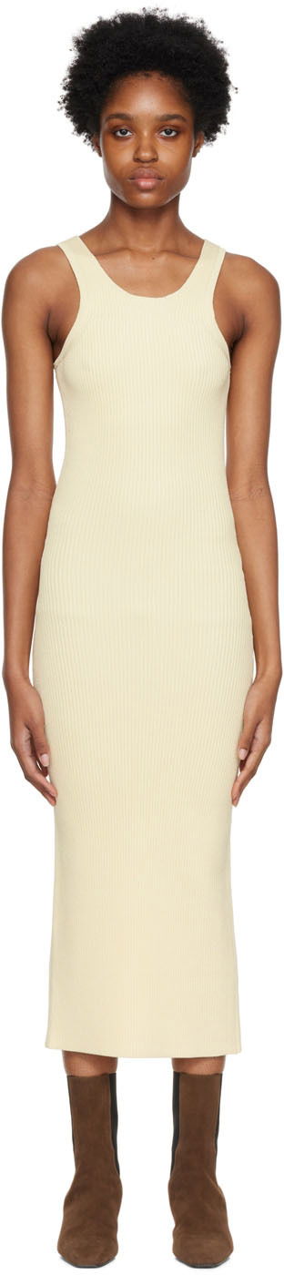 плаття TOTEME Curved Compact Midi Dress Жовтий | 223-669-320