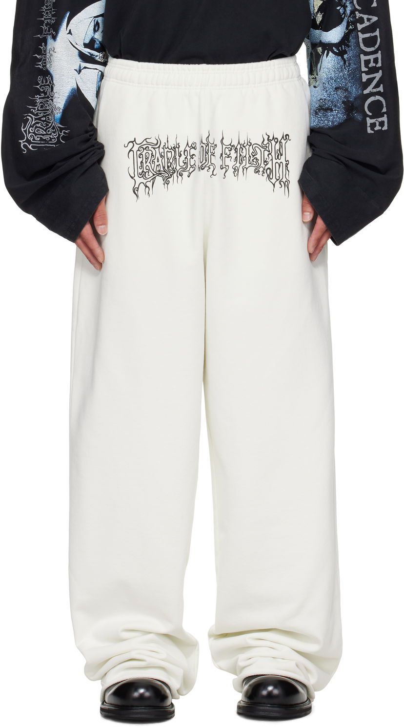 Спортивні штани VETEMENTS Vetements Cradle Of Filth Logo Sweatpants білий | UCF76SP100I