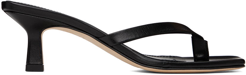 Догляд за взуттям Aeyde Aeyde Wilma Heeled Thong Sandals чорний | A11-HS-ADRS55CI-0221-800-007