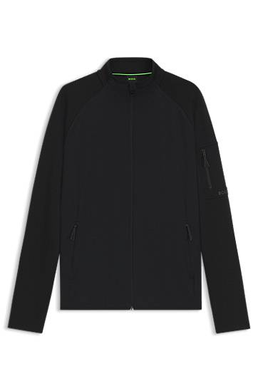 Світшоти BOSS Regular-Fit Zip-Up Sweatshirt with Reflective Details чорний | 50543906