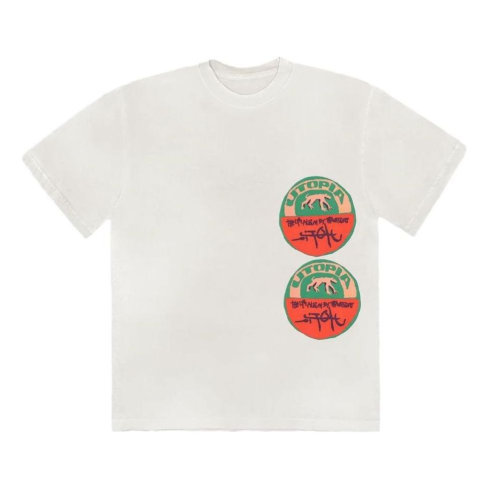 Футболка Cactus Jack by Travis Scott Travis Scott UTOPIA Graphic T-Shirt білий | TSUT-BS08, 0