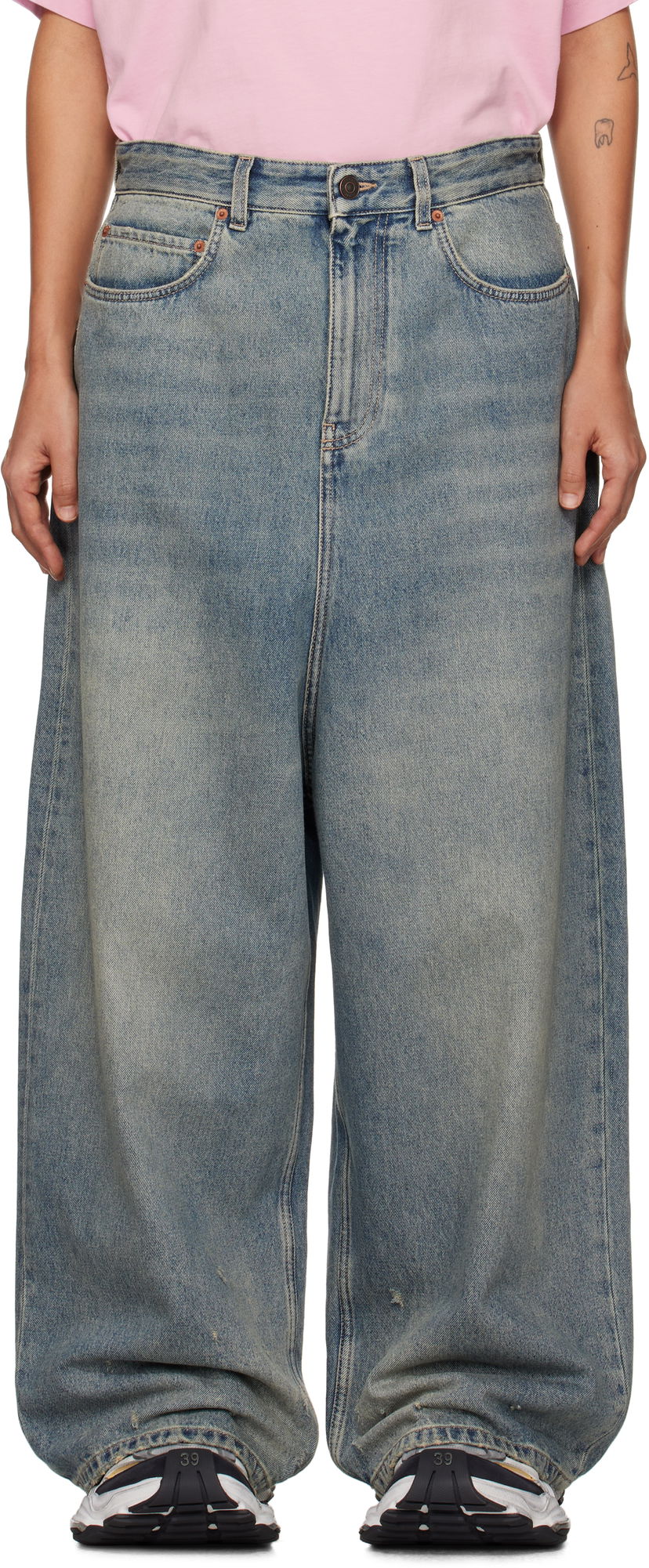 Джинси Balenciaga Low Crotch Jeans Синій | 706652 TJW95
