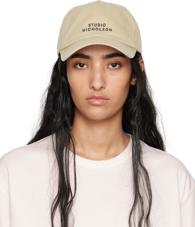 Кепка Studio Nicholson Studio Nicholson Logo Cap бежевий | CAP SNM - 1168