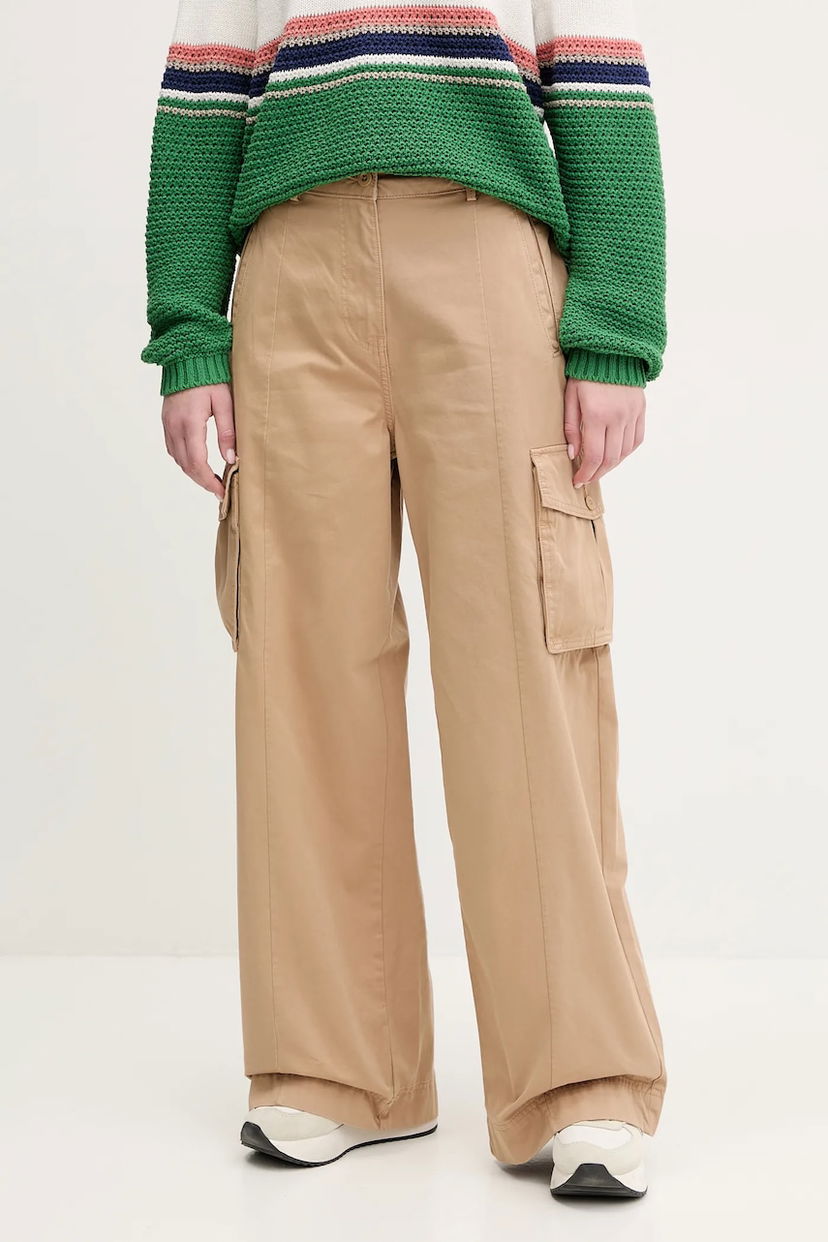 Штани карго Napapijri Napapijri M-Selva High Waist Wide Leg Cargo Pants бежевий | NP0A4IL4N1Q1