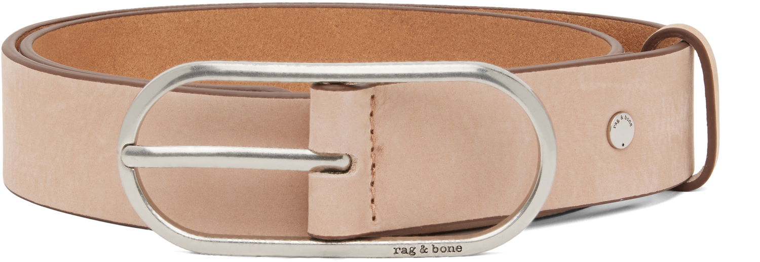 Ремені rag & bone Rag & Bone Rounded Rebound Suede Belt бежевий | WJW25PB1005SU5, 0