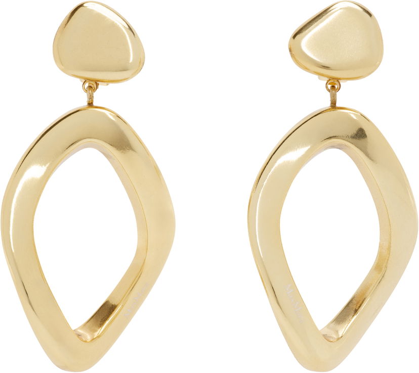 Сережки Max Mara Max Mara Gold Gommoso Drop Earrings Металік | 2514751072600