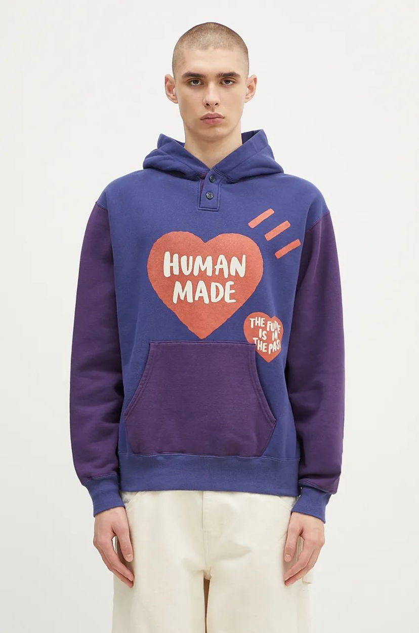 Світшоти Human Made Colorblock Hoodie With Print Фіолетовий | HM28CS023