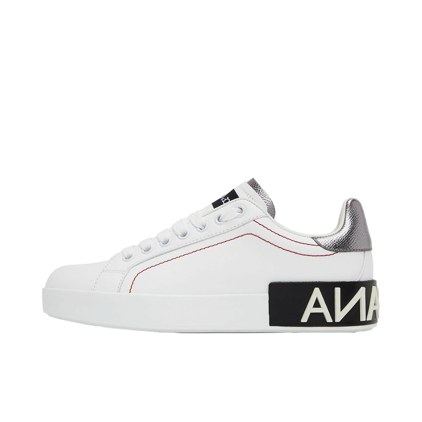 Кросівки та взуття Dolce & Gabbana White Portofino Sneakers білий | CK1587 AH527