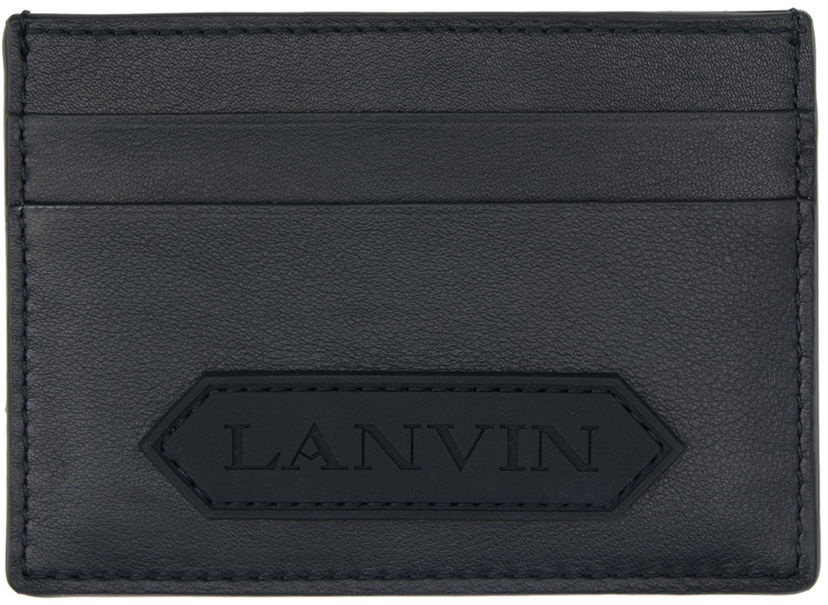 Гаманець LANVIN Patch Card Holder чорний | LM-SLSWC3-TOPS-P24