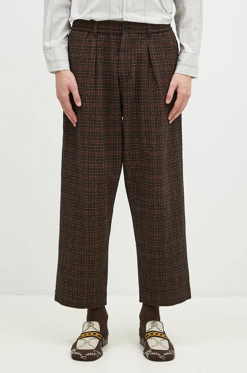 Штани Universal Works Universal Works Wool-Blend Trousers Коричневий | 31156.BLACK