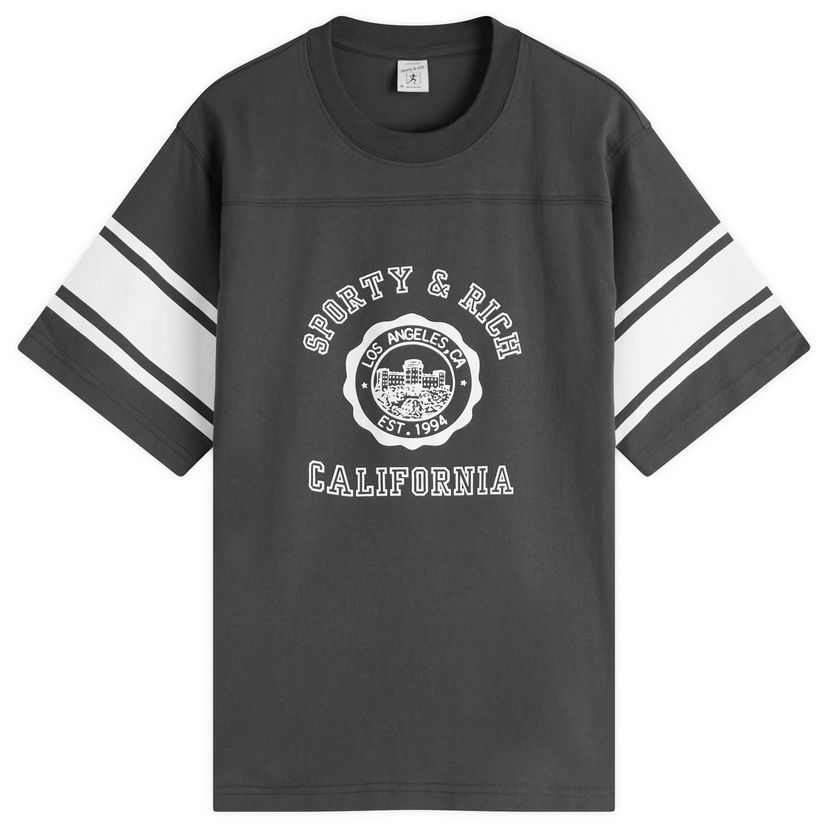 Футболка Sporty & Rich Sporty & Rich California Emblem Rugby T-Shirt Сірий | TO039622508BA02