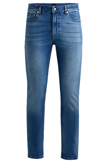 Джинси BOSS Delaware Slim-Fit Jeans Синій | 50520856