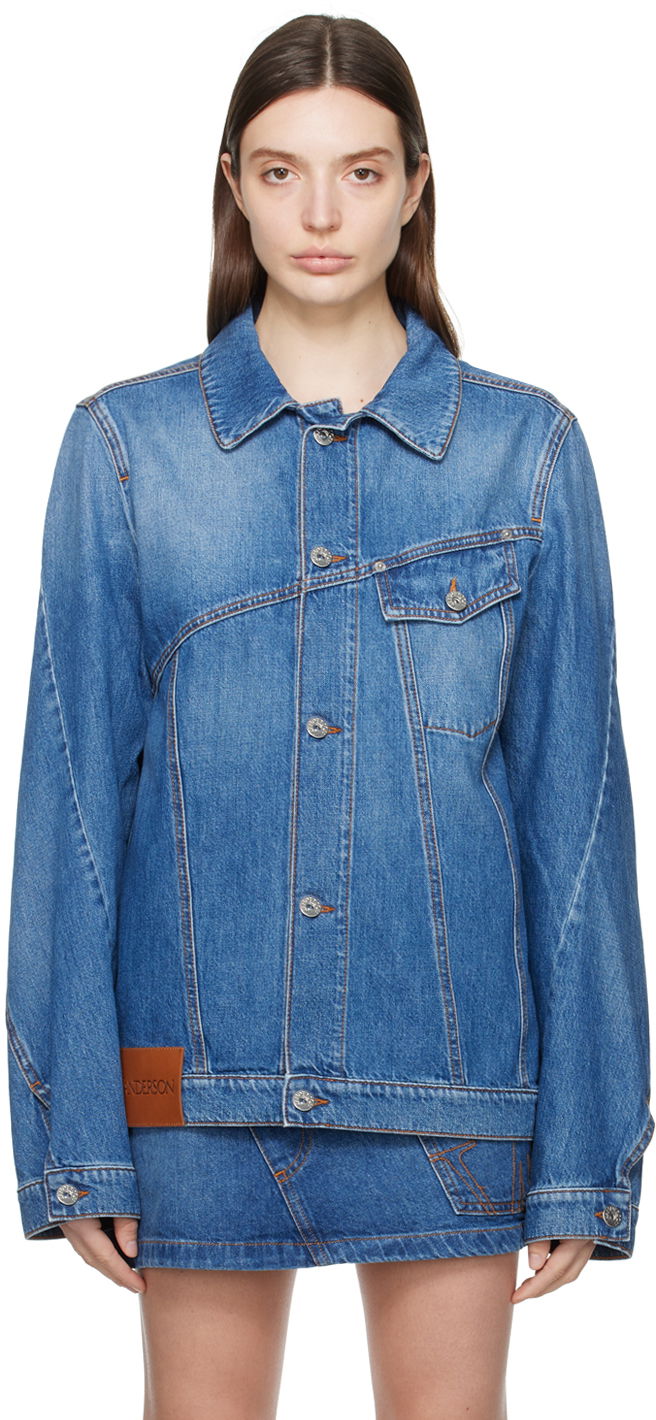 Куртка JW Anderson Blue Twisted Denim Jacket Бірюзовий | DJ0030-PG1164