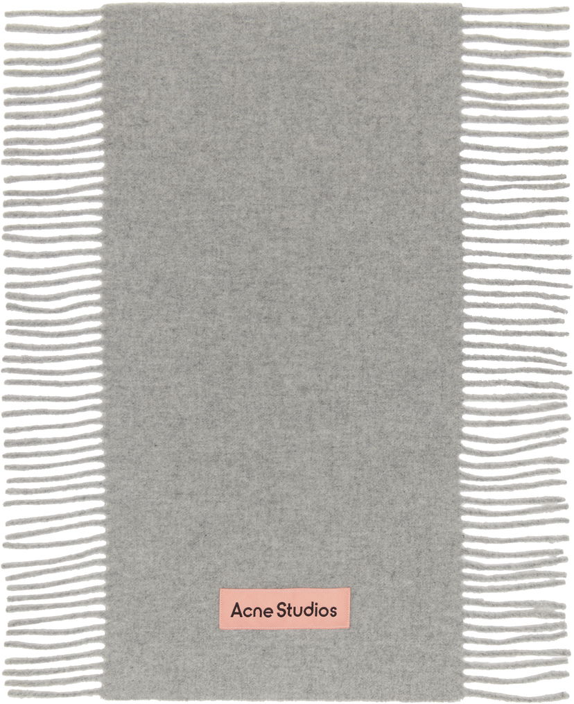 Шарф Acne Studios Fringe Wool Scarf Сірий | CA0368-