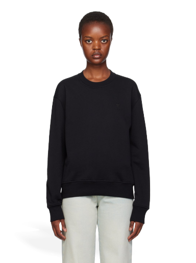 Світшоти AMI Embroidered Sweatshirt чорний | USW003.730