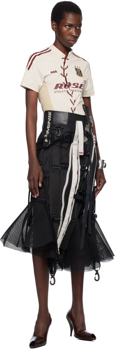 Спідниця Junya Watanabe Junya Watanabe Multi Fabrics Mix Midi Skirt чорний | JO-S016-051-1, 3