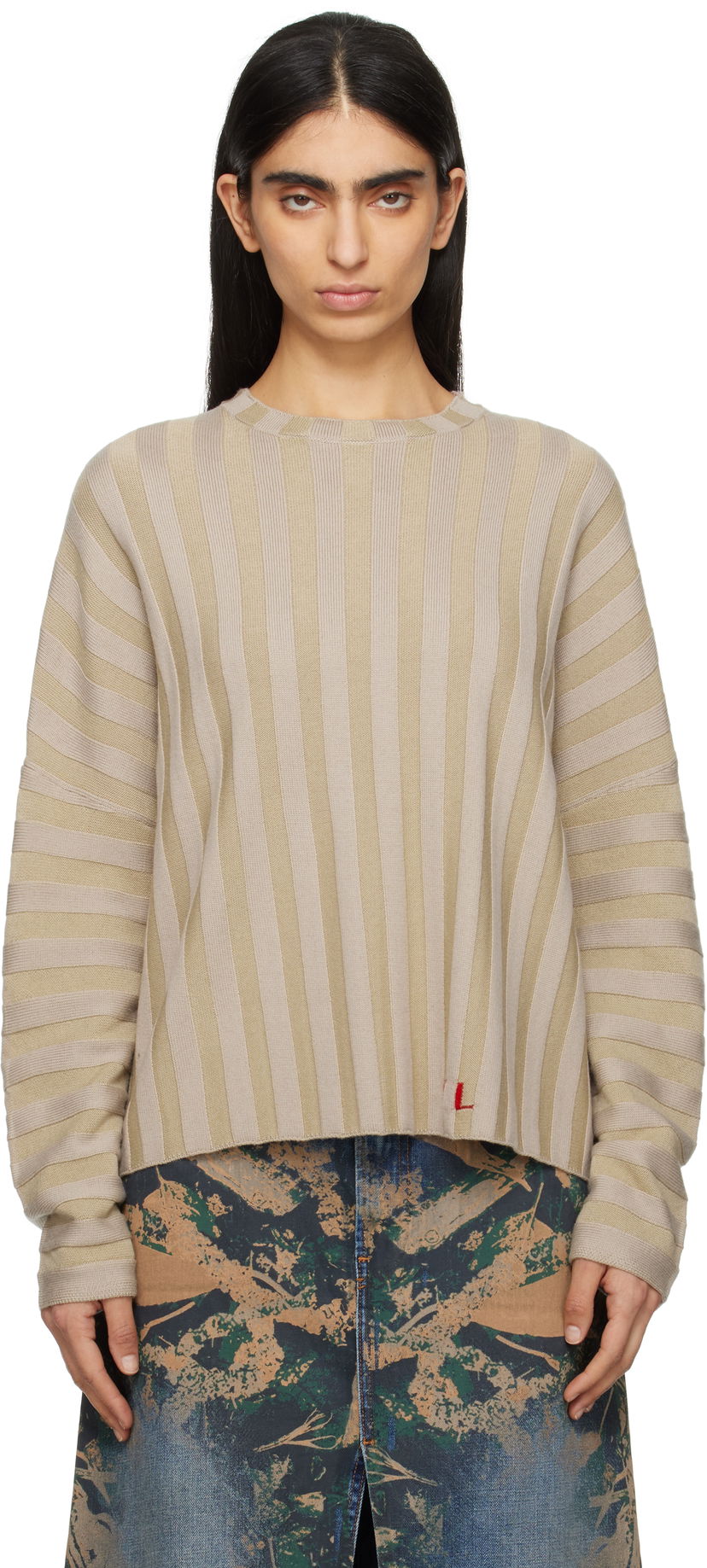 Cветр Eckhaus Latta Eckhaus Latta Keyboard Knit Sweater бежевий | 8026-EL-PS25-DU -