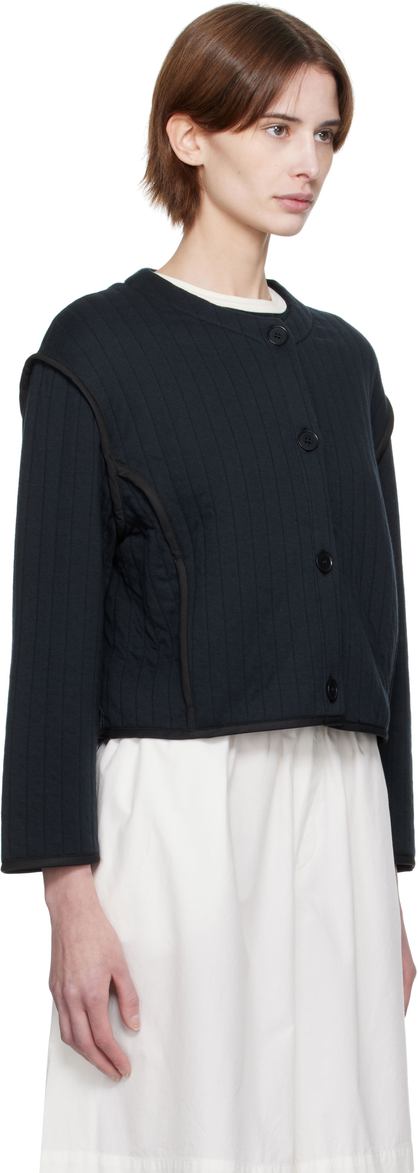 Cветр A.P.C. A.P.C. Garance Cropped Quilted Jacket чорний | COHGW-F32010, 1