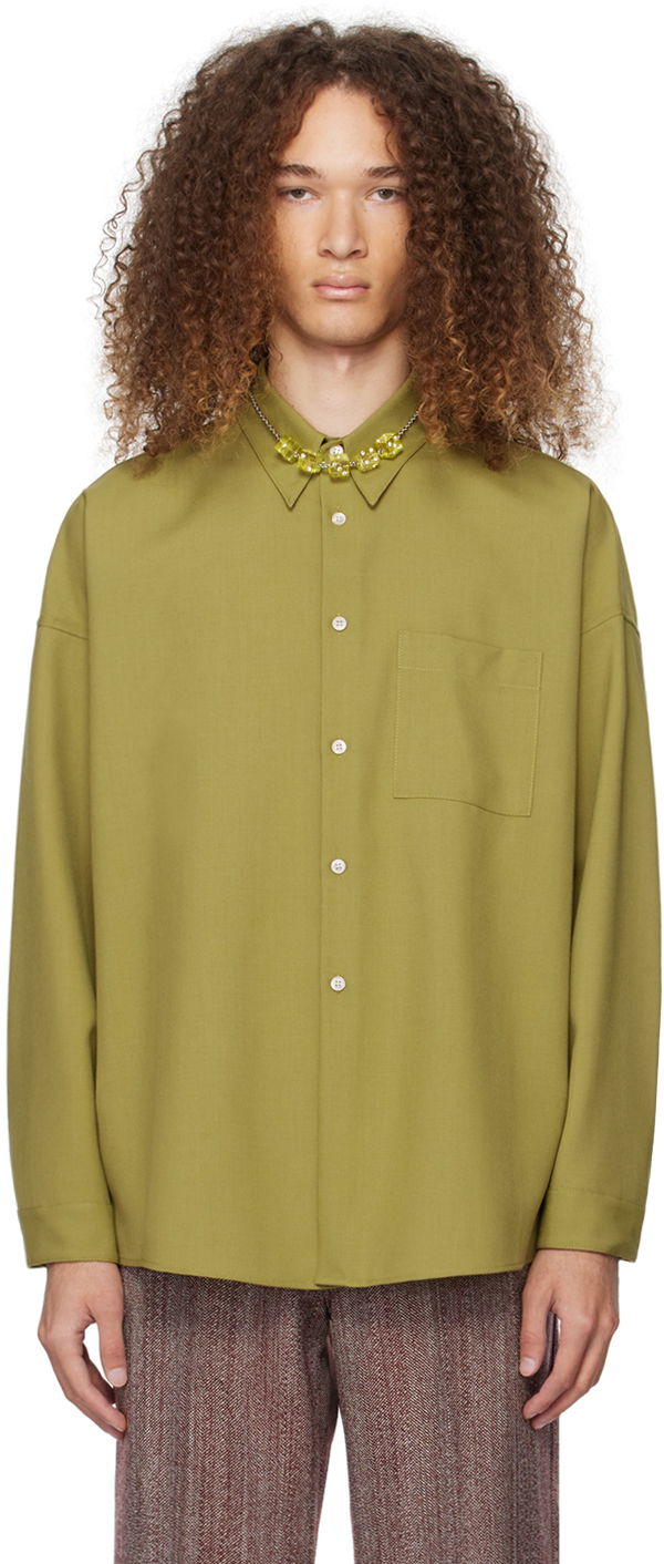Сорочка Marni Button-Down Shirt Зелений | CUMU0061A3 TW839