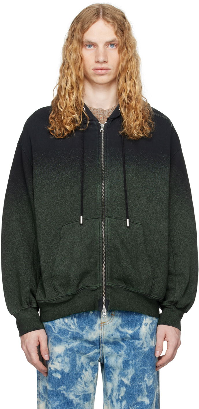 Світшоти Eckhaus Latta Zip Hoodie чорний | 1103-EL-PF24-A - ASTROTURF