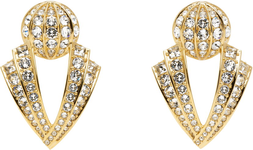 Сережки Valentino Valentino Garavani Gold-Tone Crystal Clip-On Earrings Жовтий | 6W0J0Y95YCW