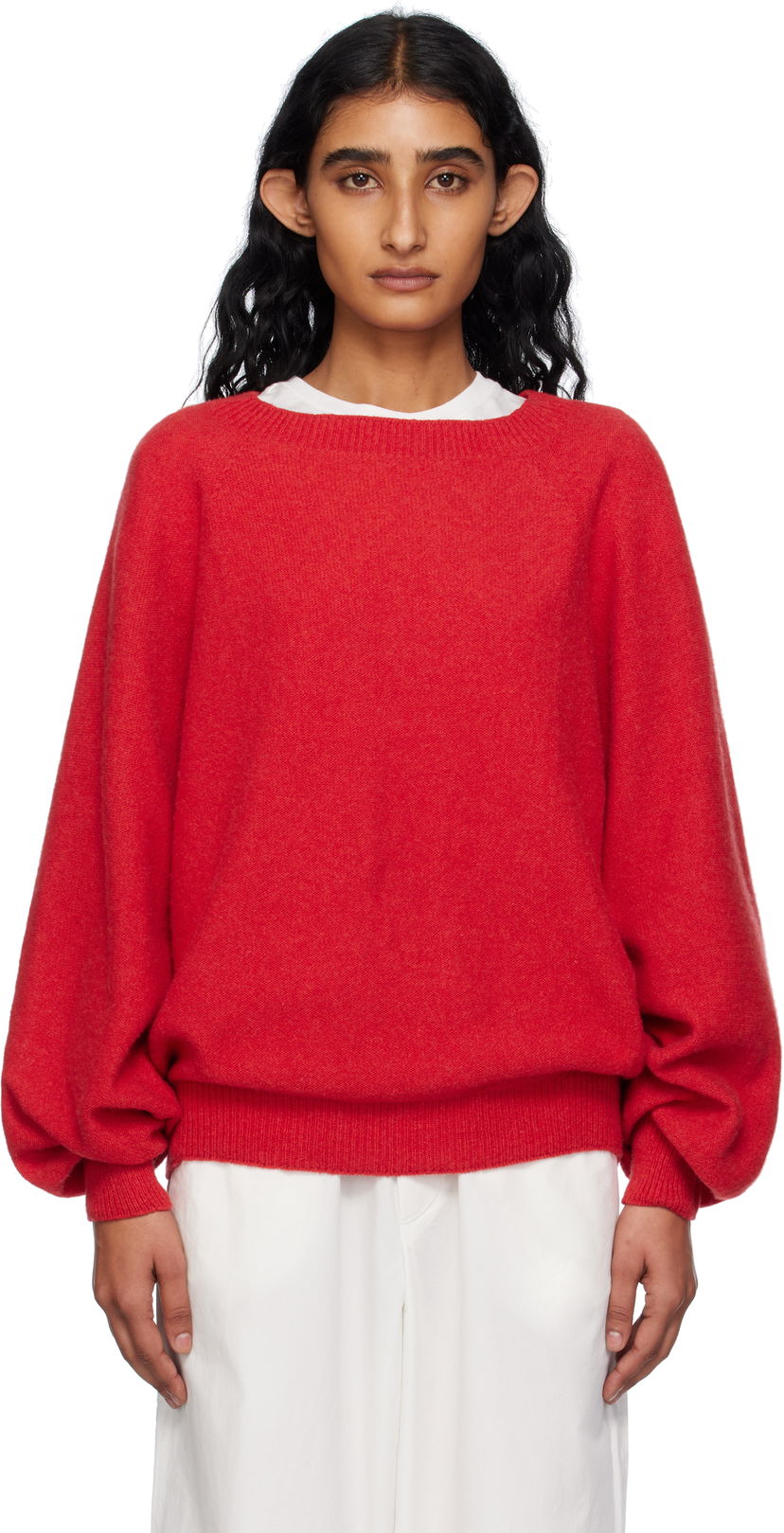 Cветр Baserange Baserange Soar Purl Sweater Червоний | PUSOS-RC-AU25