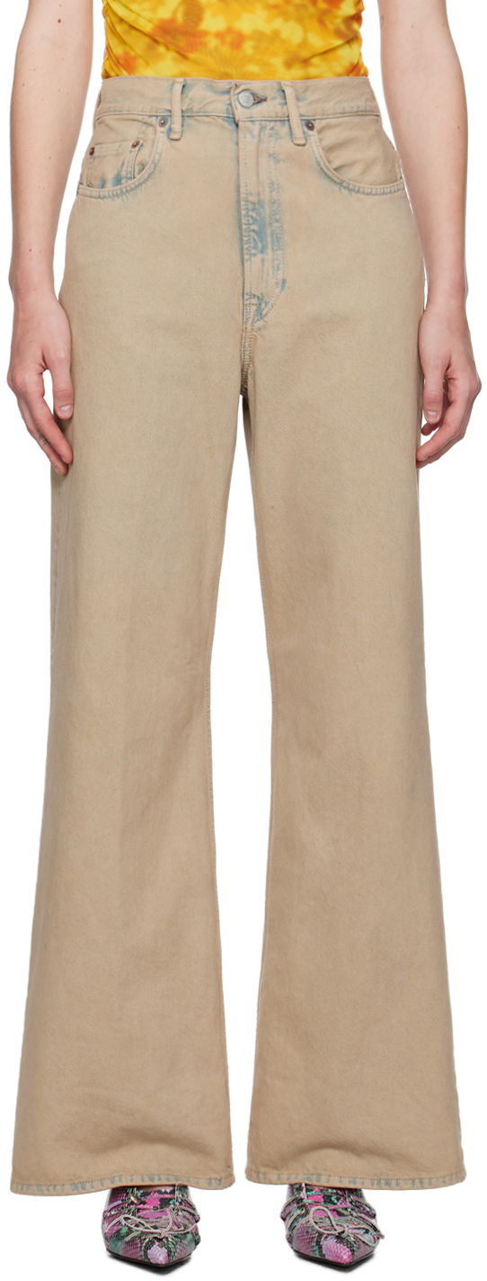 Джинси Acne Studios Beige Relaxed Fit 2022 Jeans бежевий | A00502-