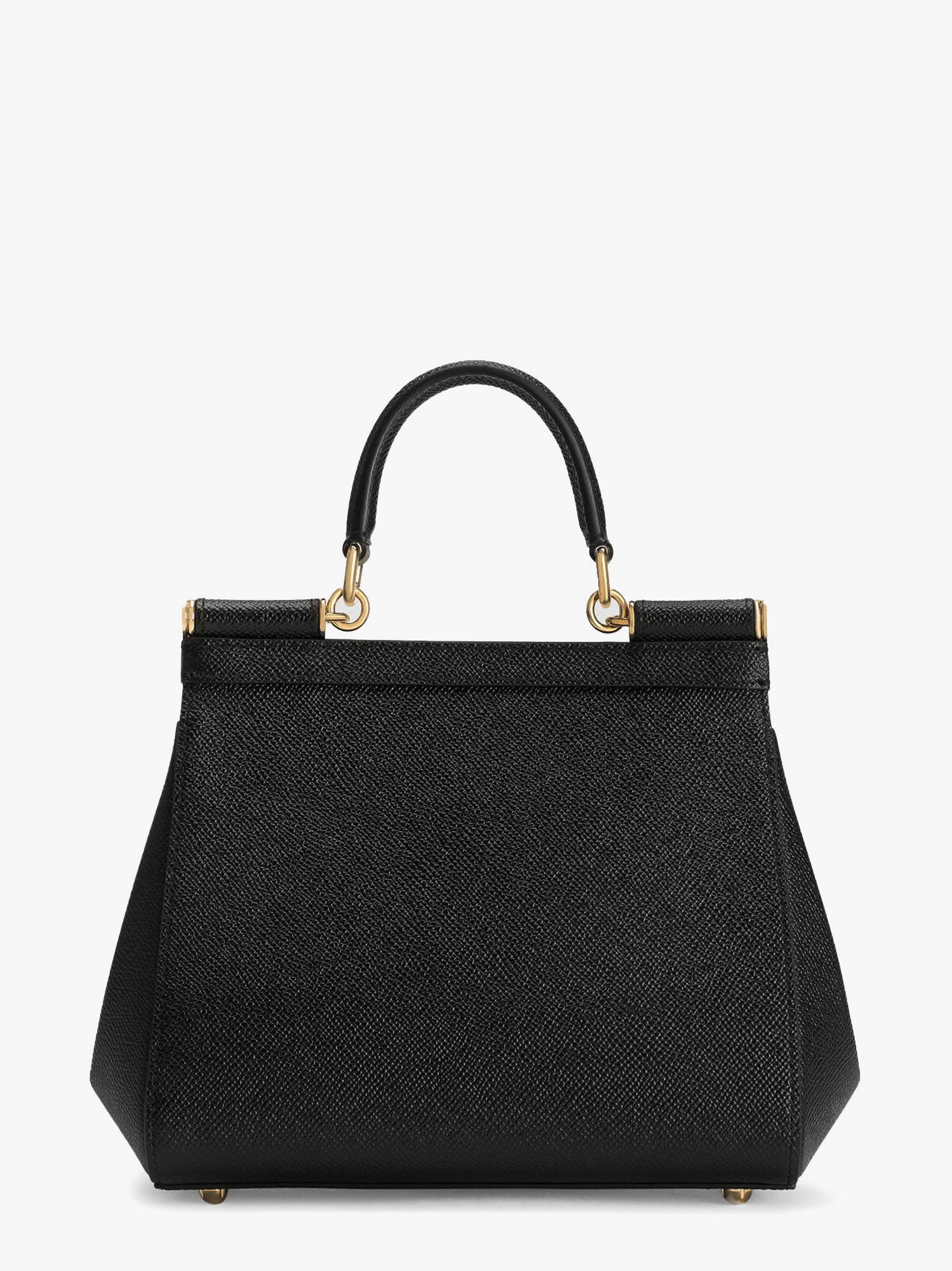 Сумочка Dolce & Gabbana Sicily Medium Dauphine Leather Top Handle Bag Dolce & Gabbana чорний | BB6003B100180999, 1