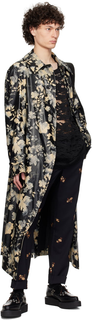 Штани Comme des Garçons Comme des Garçons Homme Plus Floral Embroidered Cropped Trousers чорний | PO-P013-051, 4