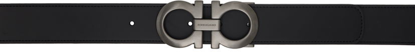 Ремені FERRAGAMO Reversible Gancini Belt чорний | 464231