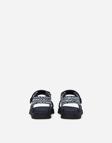 Кросівки та взуття Dolce & Gabbana Dolce & Gabbana Printed Calfskin Sandals For First Steps (19-26) Синій | DL0078AX182HBXCW, 2