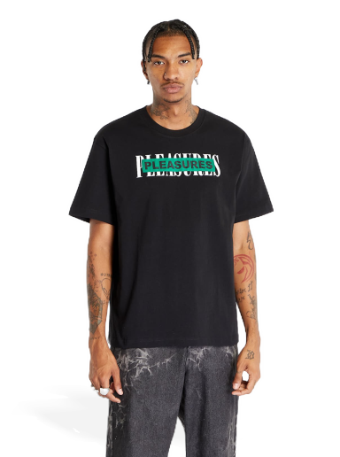 Футболка Pleasures Doubles Heavyweight Short Sleeve Tee Black чорний | P23F030 BLACK