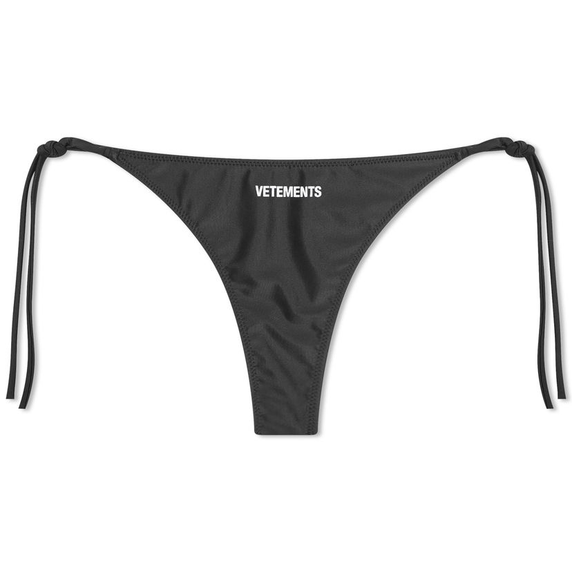 Купальники VETEMENTS Logo Bikini Bottom Black чорний | WE64SW301B