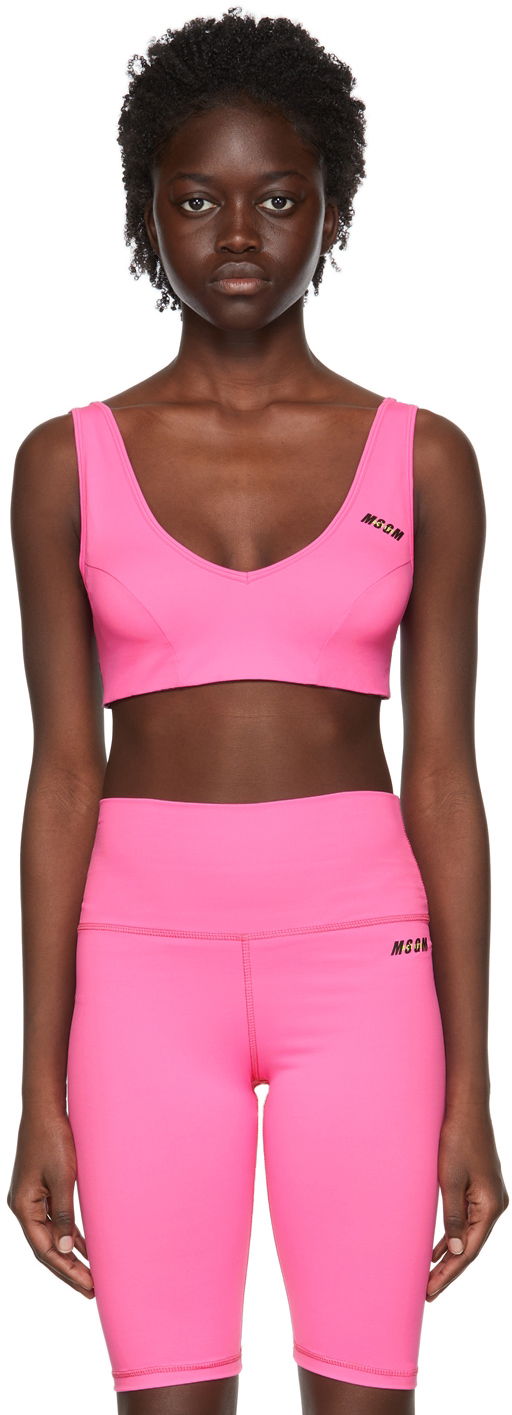 Безрукавка MSGM Nylon Sports Bra Рожевий | 3245MDR01 227180