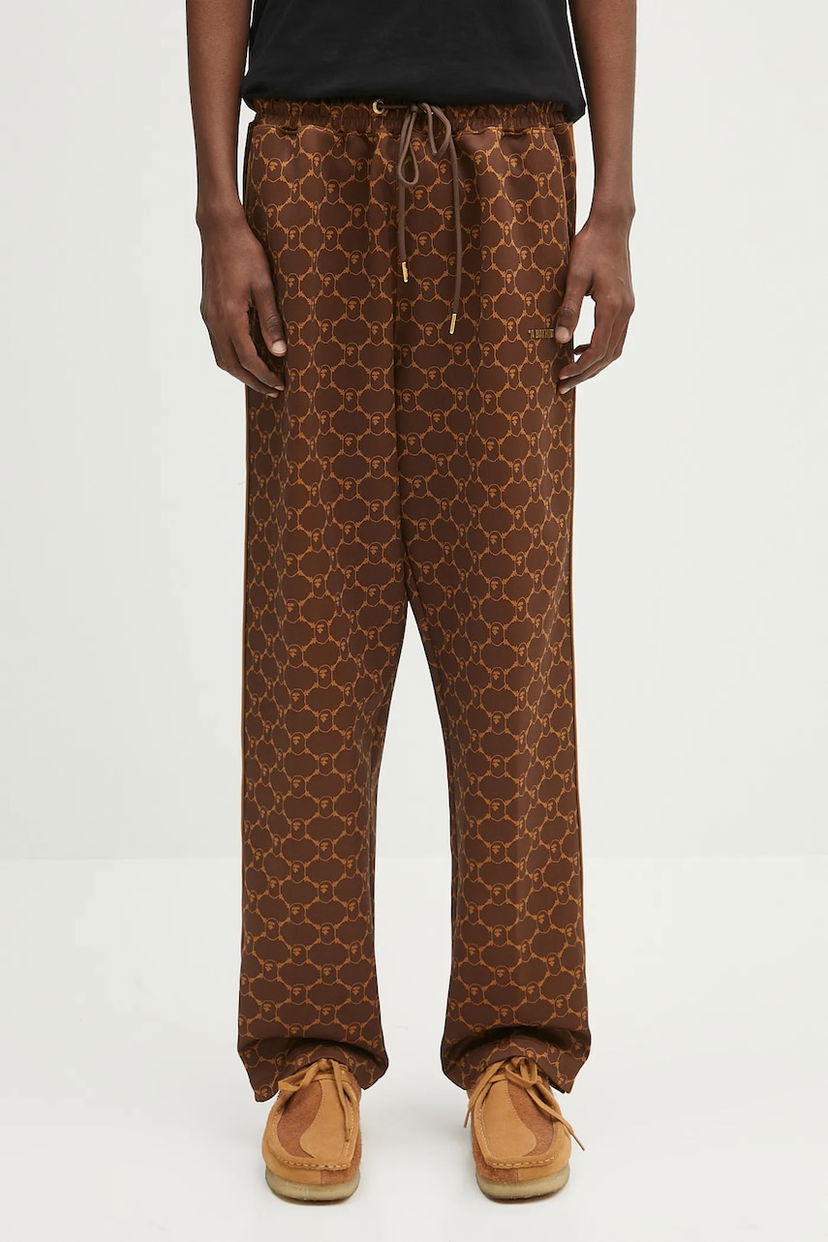 Спортивні штани BAPE A Bathing Ape College Monogram Relaxed Fit Pants Коричневий | 1L30152311
